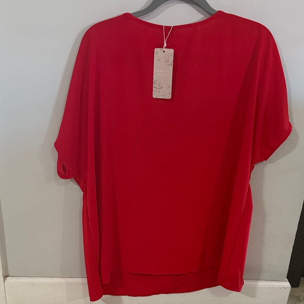 Vibrant Red Button-Down Shirt - Picture 2 of 2